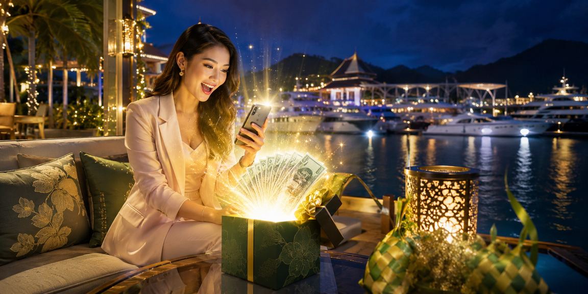 Suasana perayaan dan hiburan dalam talian semasa Hari Raya di Langkawi