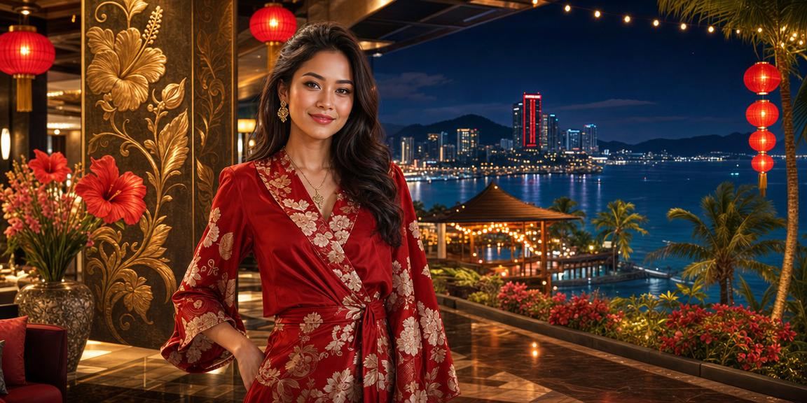 Meja Teen Patti dalam suasana gaya Malaysia di Langkawi