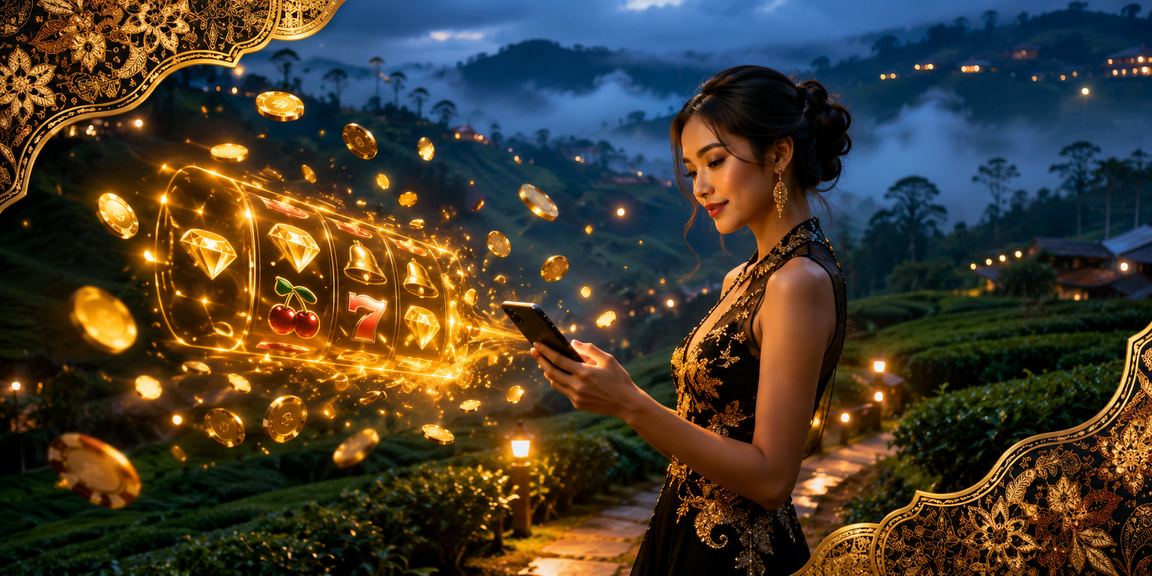 Antara muka permainan slot 340 dengan reka bentuk batik Malaysia